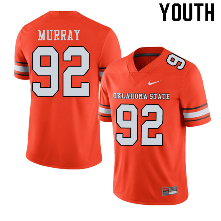 Youth #92 Cameron Murray Oklahoma State Cowboys College Football Jerseys Sale-Alternate Orange - Click Image to Close